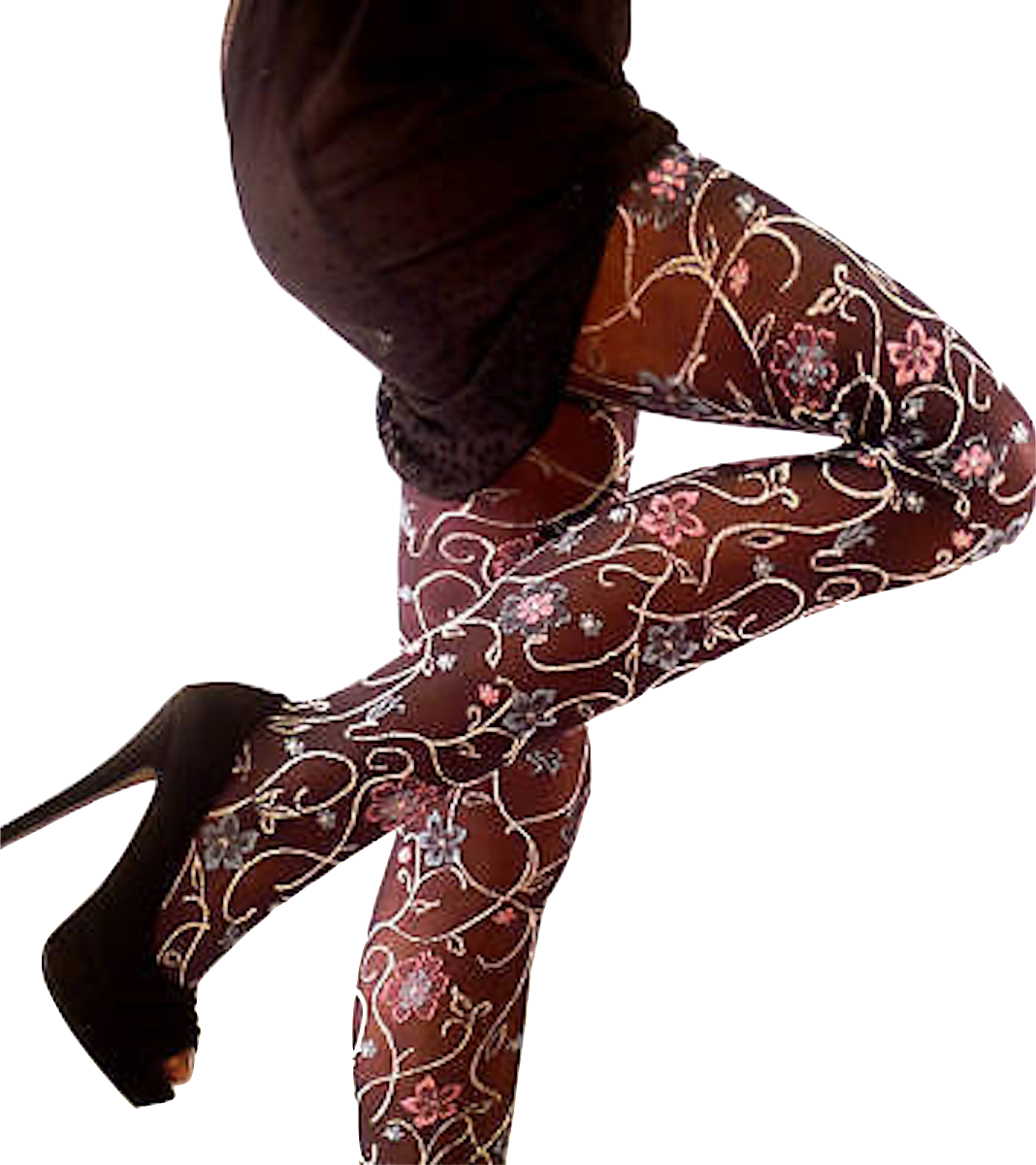Daisy Bud Lace Hosiery Tights Stocking