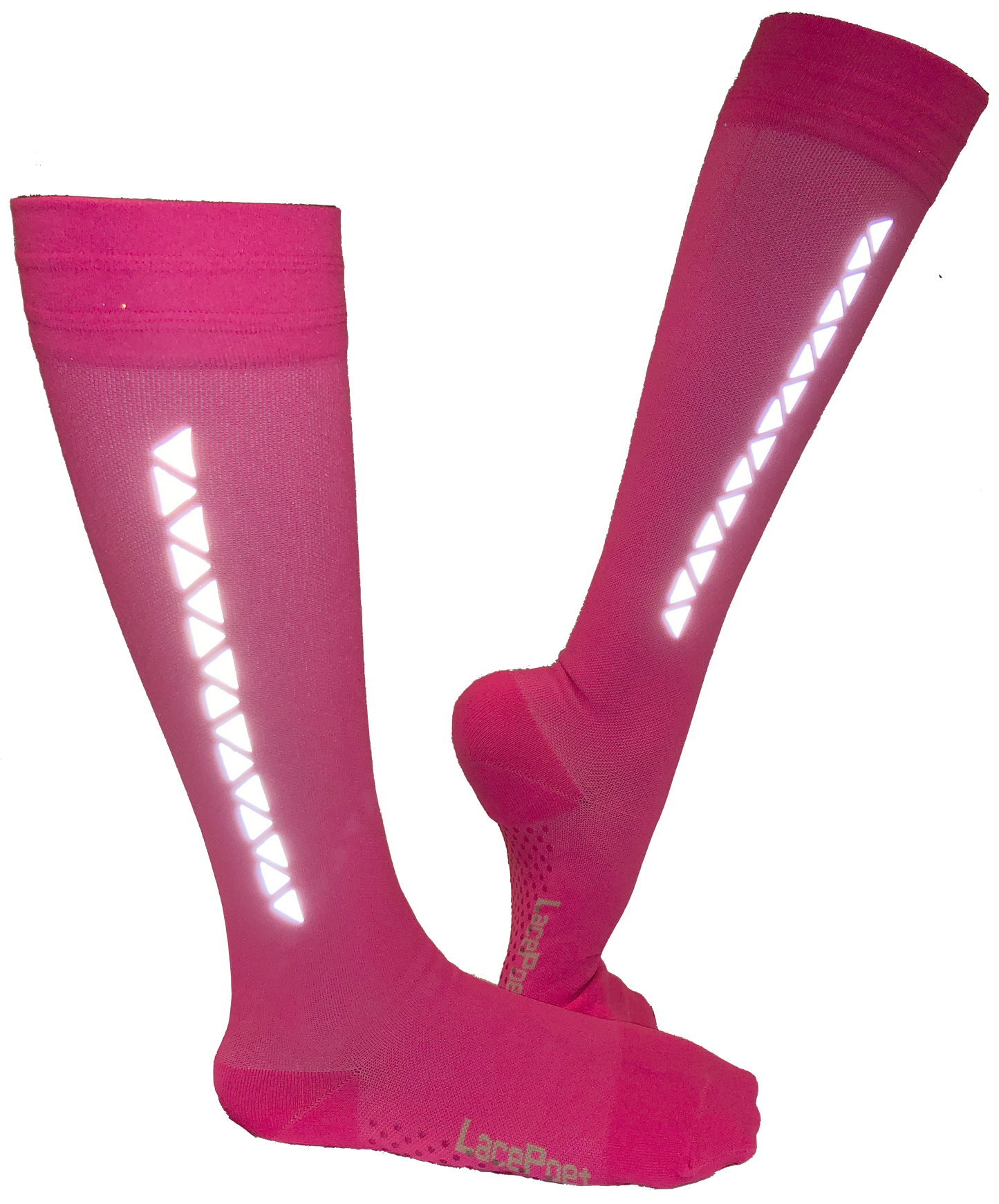 Lace Poet Reflective Knee High Compression Sport Socks
