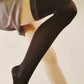 PLUS Size Lace Poet Black Yoga/Sleep Thigh-High Toeless Compression Socks
