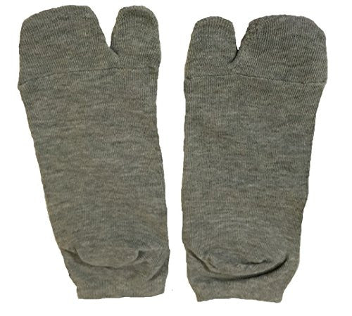 Tabi Socks- Comfortable Soft Gray Ankle-High Toe Socks