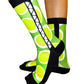 Lace Poet Designer Reflective Stripe Compression Crew Socks