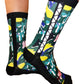 Lace Poet Designer Reflective Stripe Compression Crew Socks