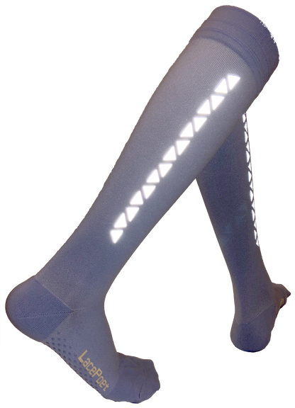 Lace Poet Reflective Knee High Compression Sport Socks