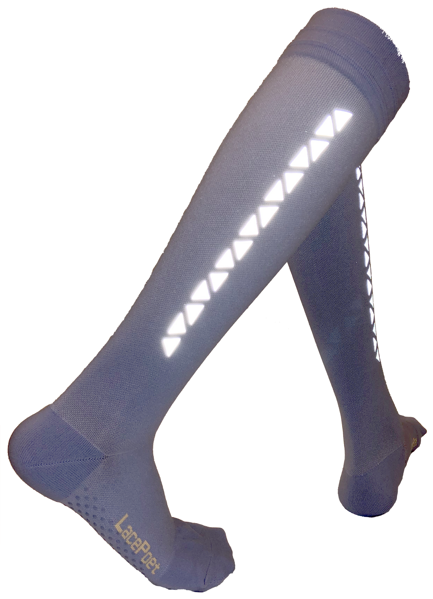Lace Poet Reflective Knee High Compression Sport Socks